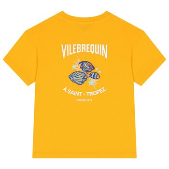 Girls Yellow Fish Logo T-Shirt