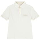 Boys Ivory Polo Shirt, 1, hi-res