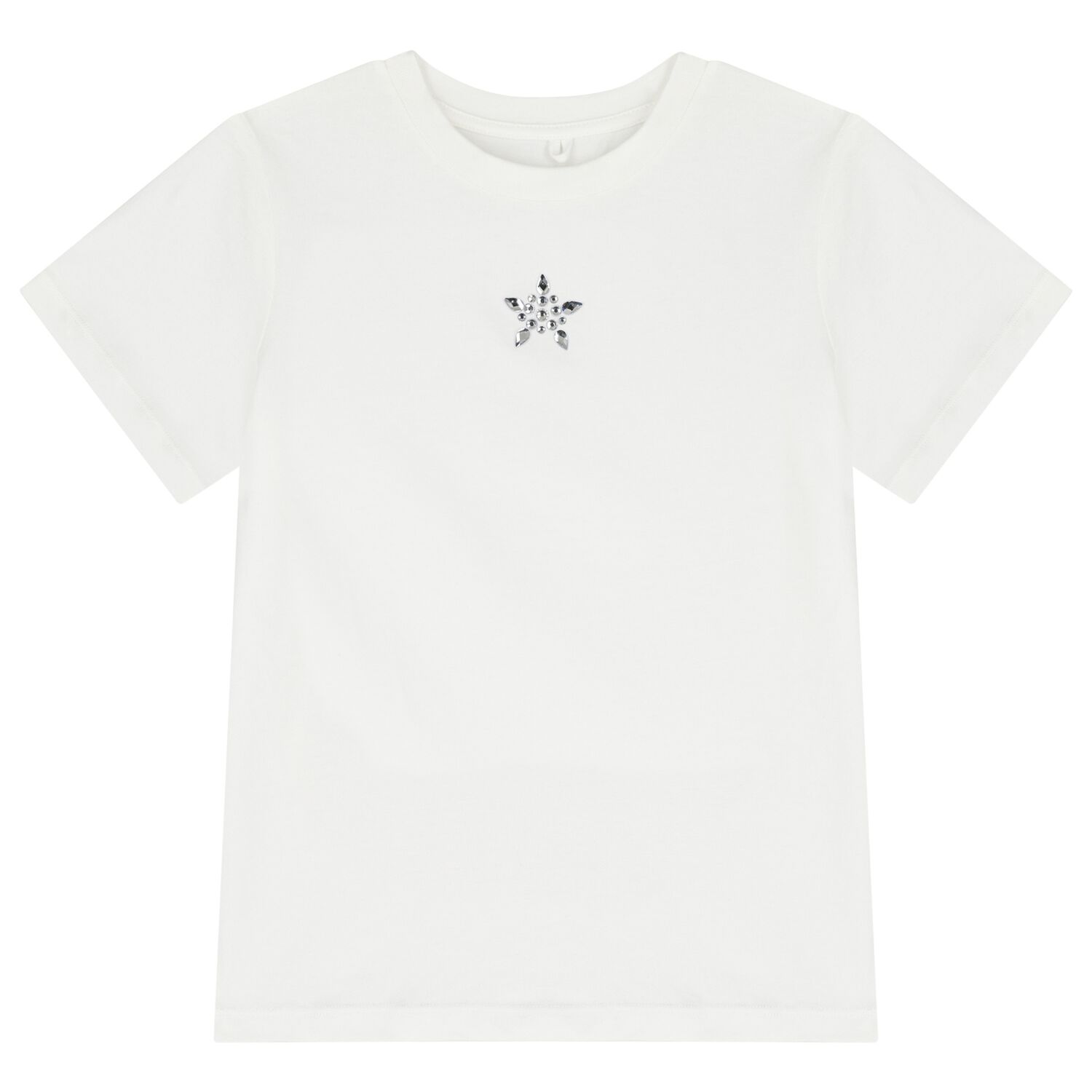 Girls Ivory Star T-Shirt, 1, hi-res
