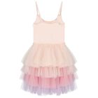 Girls Pink Sequin Tulle Dress, 1, hi-res