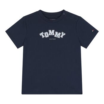 Baby Boys Navy Blue Logo T-Shirt