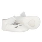 Baby Girls Ivory Bow Pre Walker Shoes, 1, hi-res