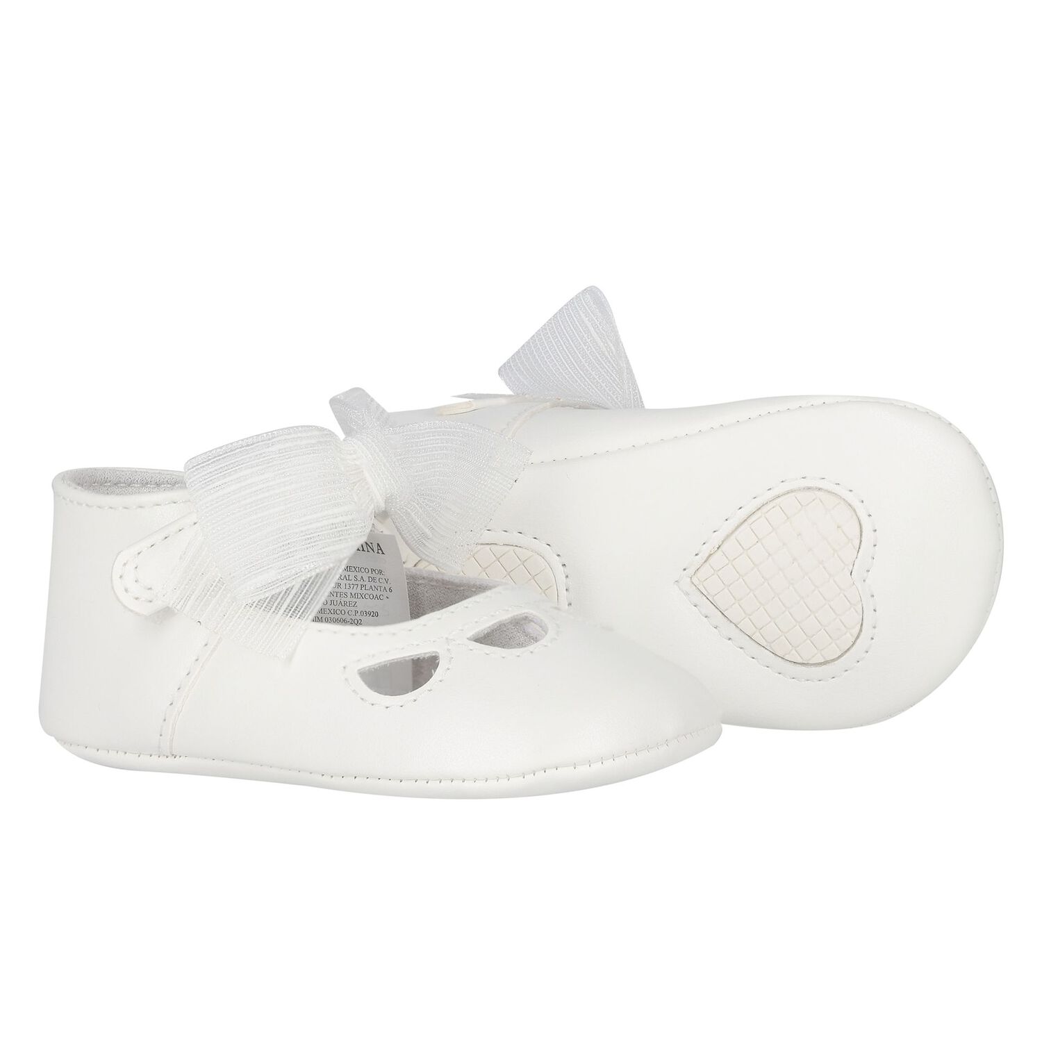 Baby Girls Ivory Bow Pre Walker Shoes, 1, hi-res