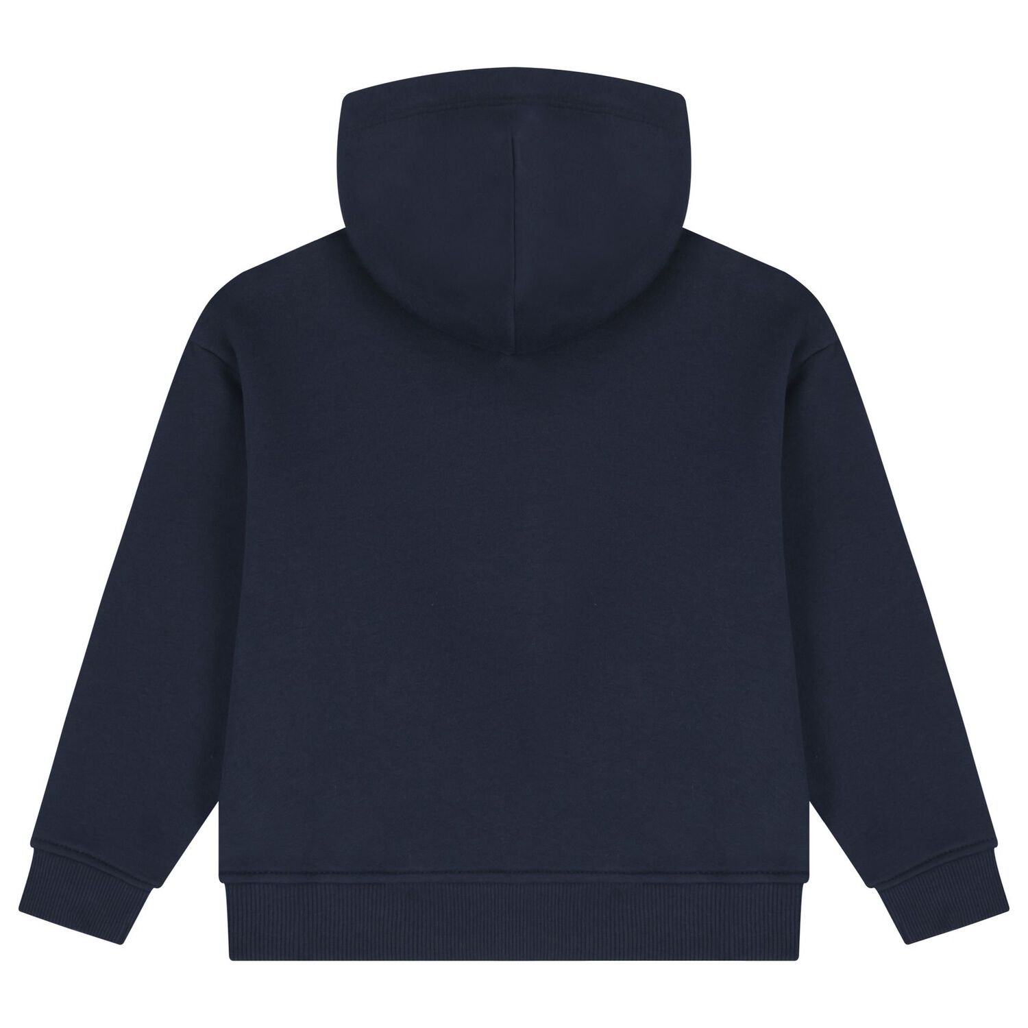 Boys Navy Blue Logo Hooded Top, 1, hi-res