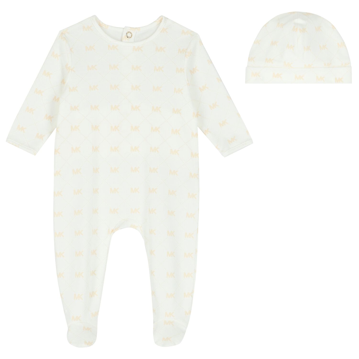 Ivory Logo Babygrow & Hat Gift Set, 1, hi-res image number null