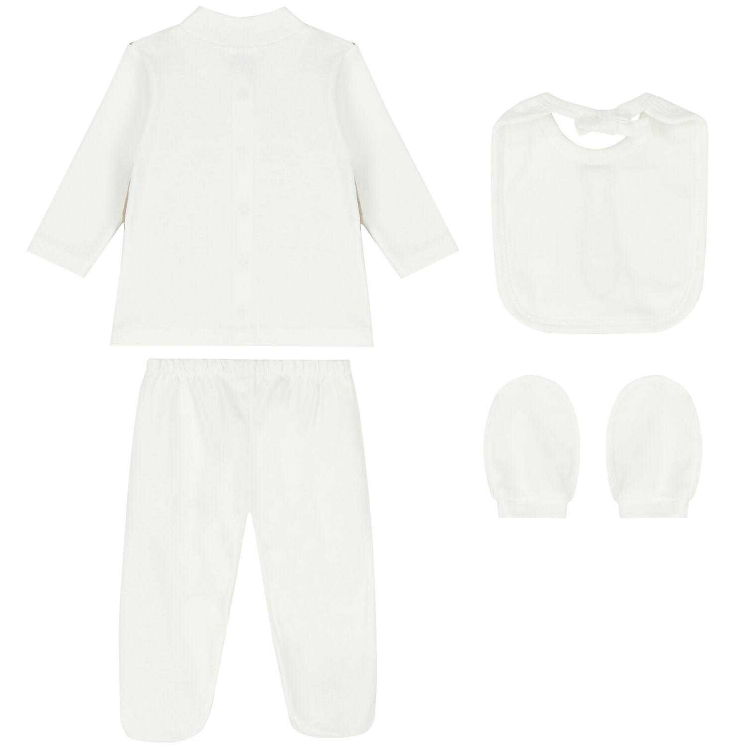 Baby Boys Ivory & Beige 4-Piece Set, 1, hi-res image number null