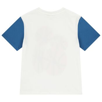 Boys White Basketball T-Shirt
