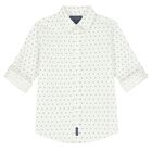 Boys White Logo Shirt, 1, hi-res