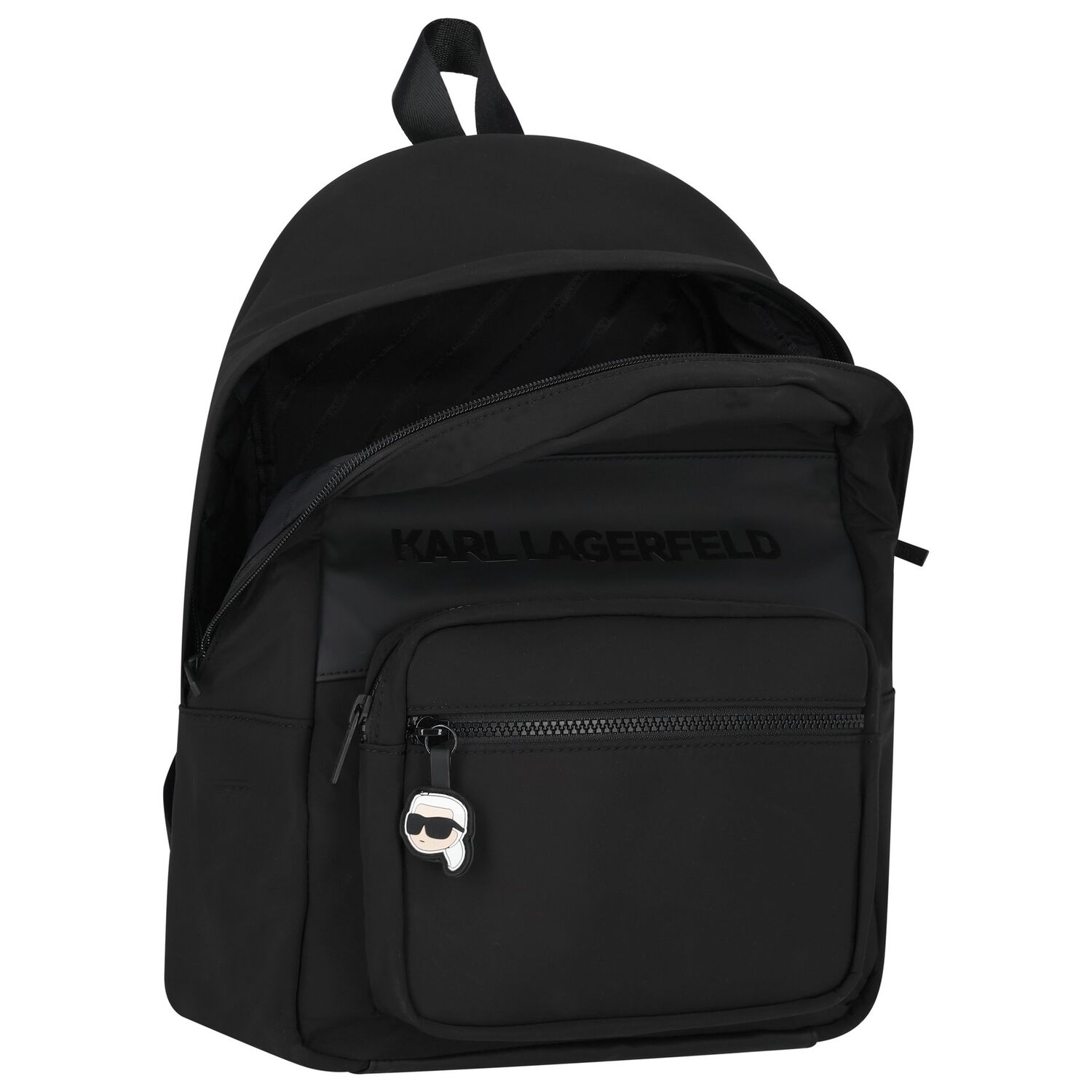Boys Black Logo Backpack, 1, hi-res image number null