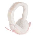 Girls White Faux Fur Ear Muffs, 1, hi-res