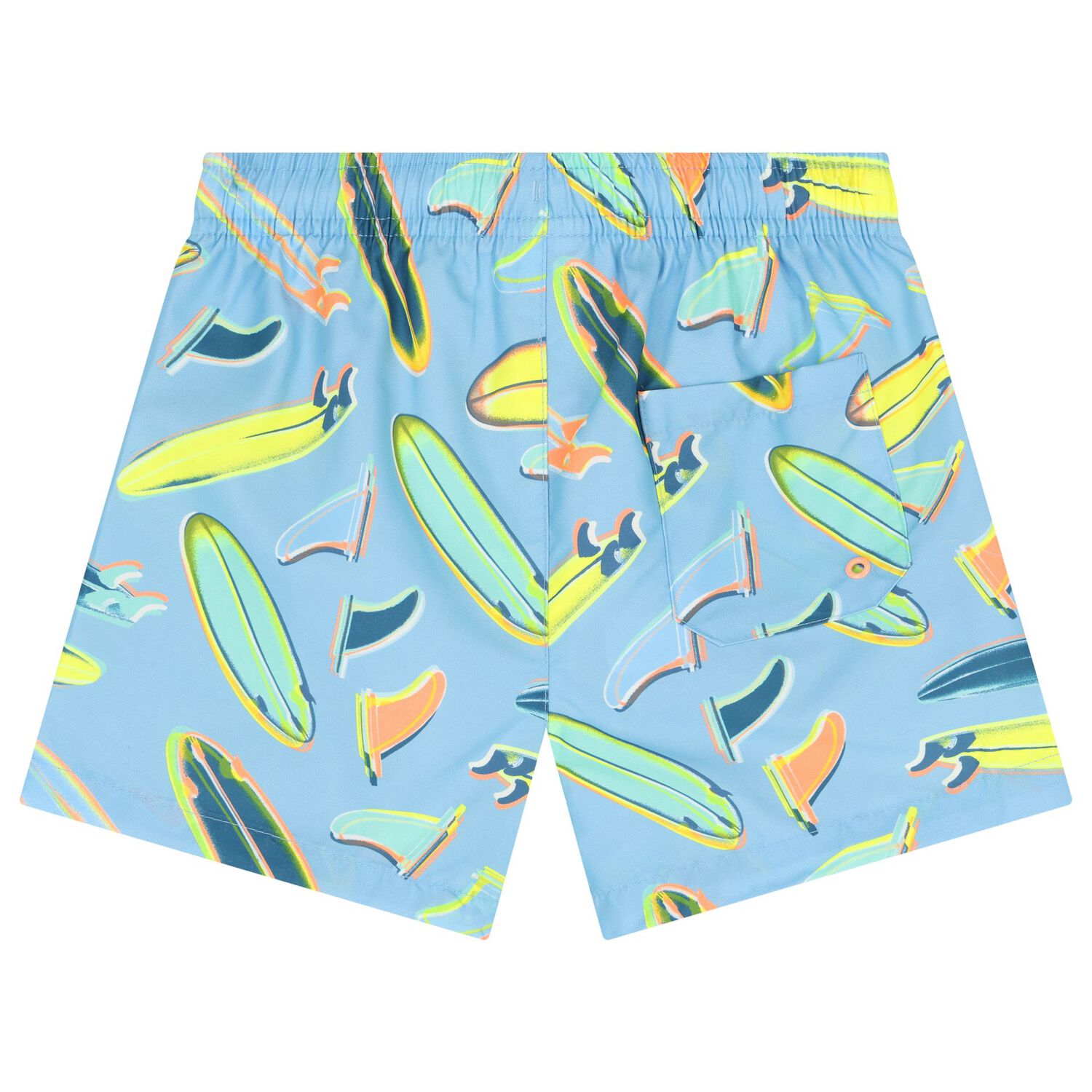 Boys Blue Surfing Board Swim Shorts, 3, hi-res image number null