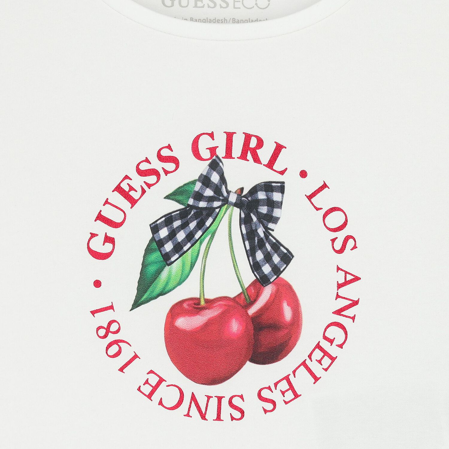 Girls White Cherry Logo T-Shirt, 2, hi-res