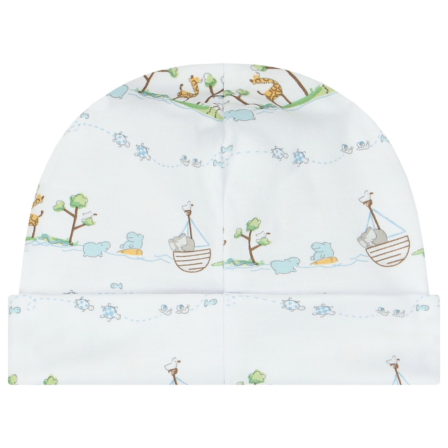 Baby Boys White Animals Hat, 1, hi-res image number null