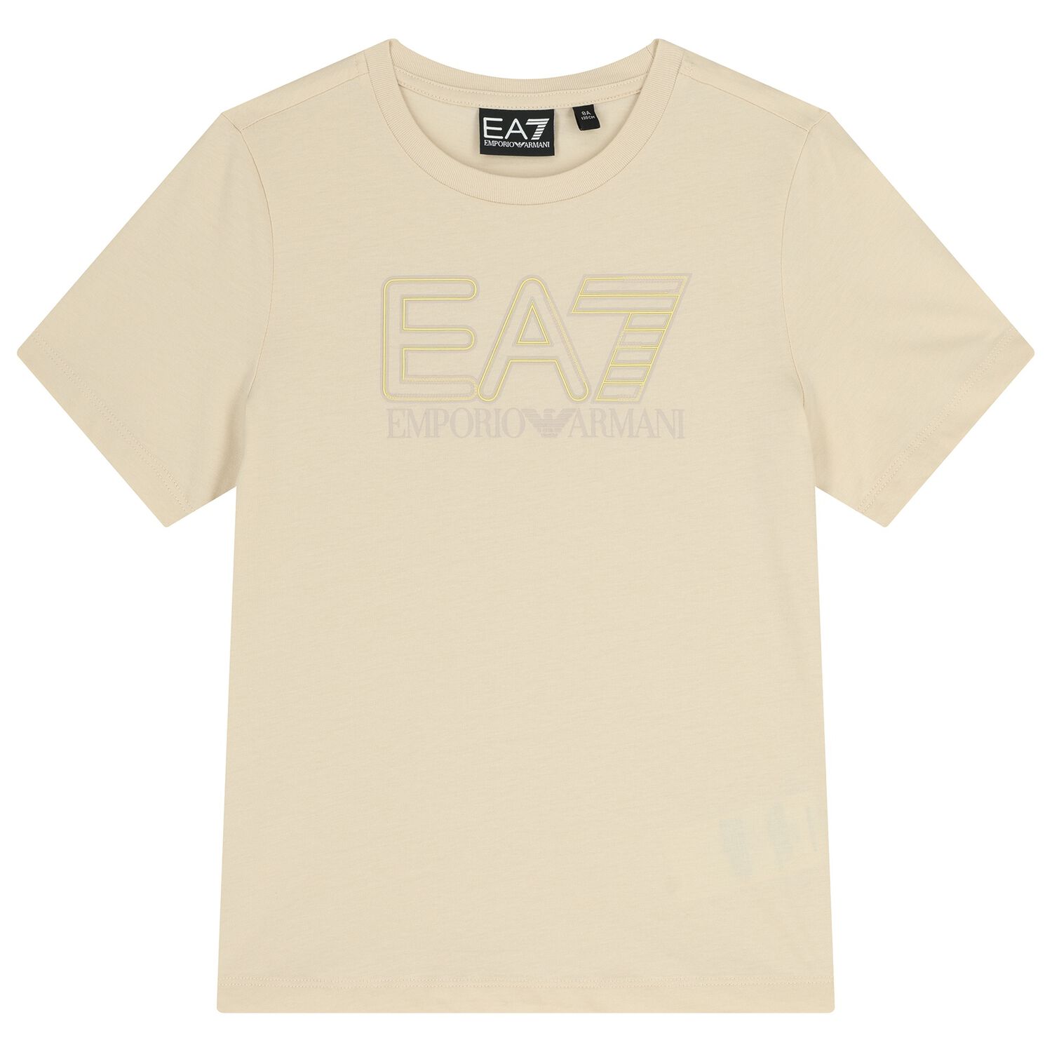 Boys Beige Logo T-Shirt, 1, hi-res