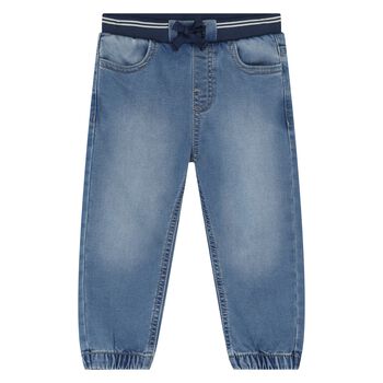 Younger Boys Blue Denim Joggers