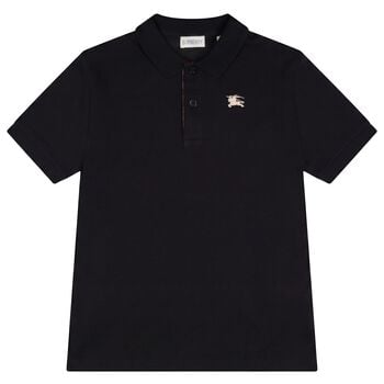 Boys Black EKD Logo Polo Shirt