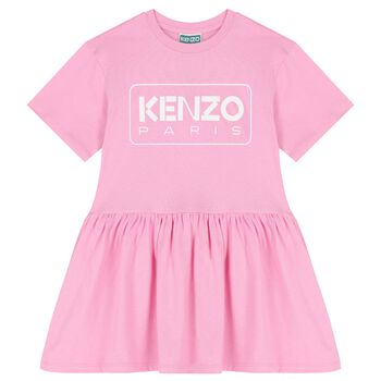Girls Pink Logo Dress