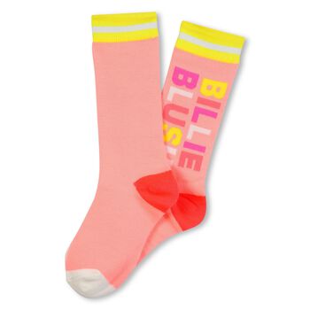 Girls Pink Logo Socks 