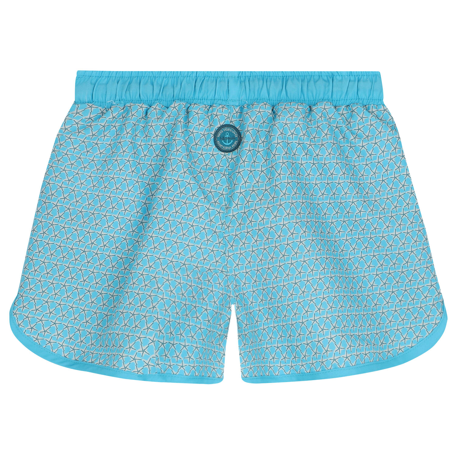 Boys Blue Starfish Swim Shorts, 1, hi-res