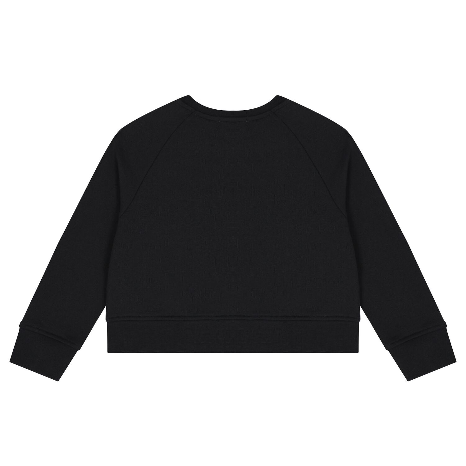 Girls Black Logo Sweatshirt, 1, hi-res