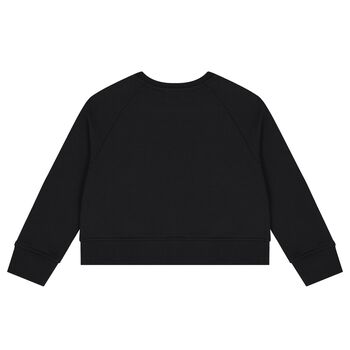 Girls Black Logo Sweatshirt