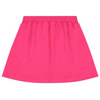 Girls Pink Teddy Bear Logo Skirt