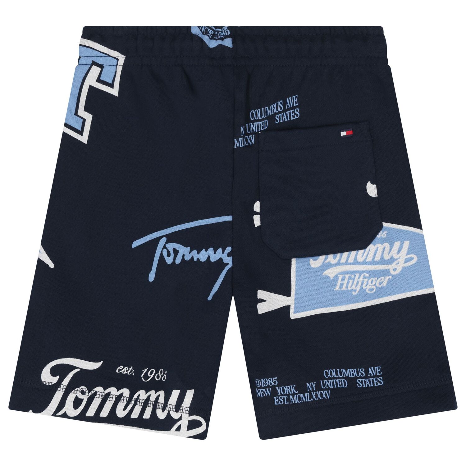 Boys Navy Blue Logo Shorts, 1, hi-res image number null