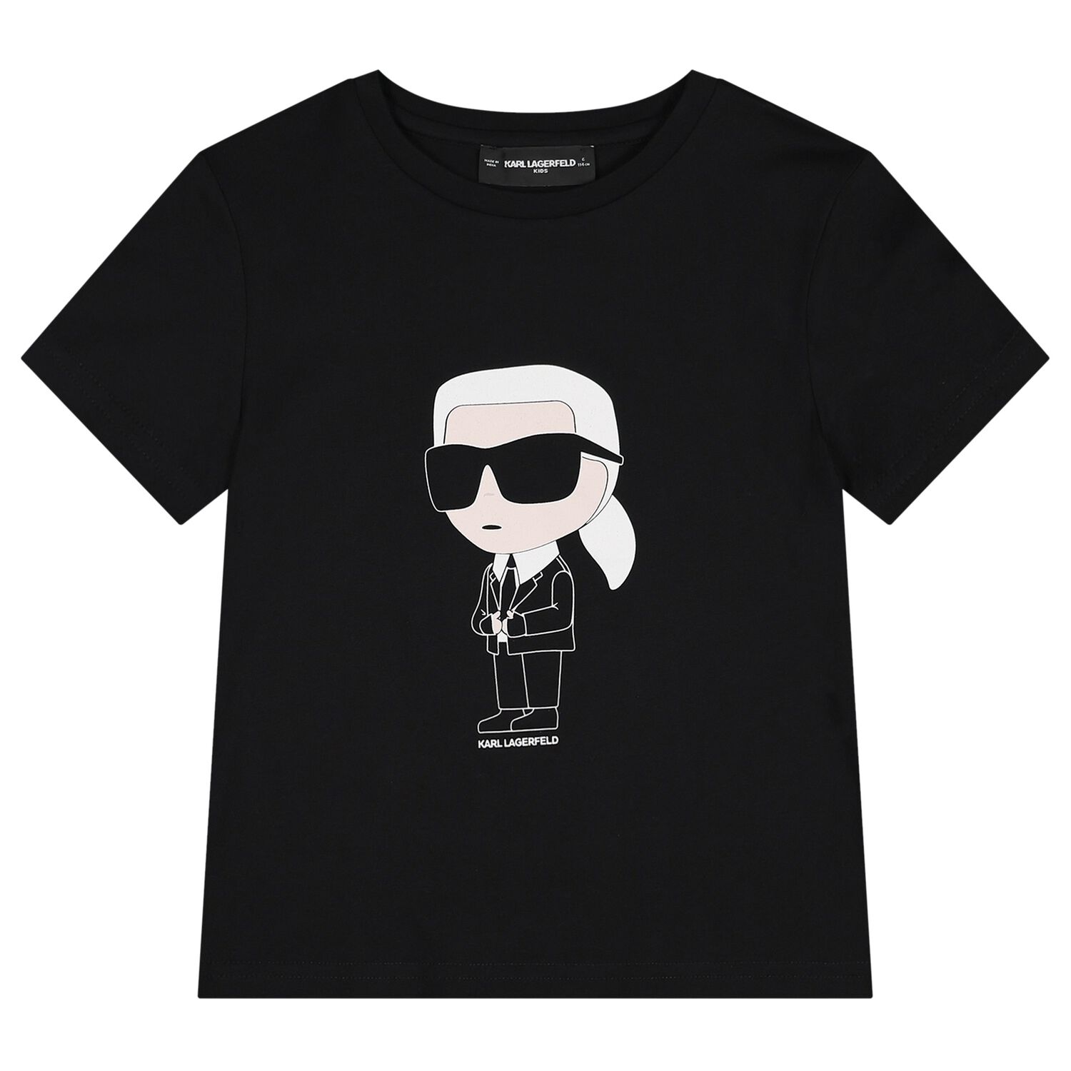 Boys Black Logo T-Shirt, 1, hi-res