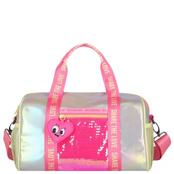 Girls Pink & Silver Sequin Duffel Bag ( 32cm )