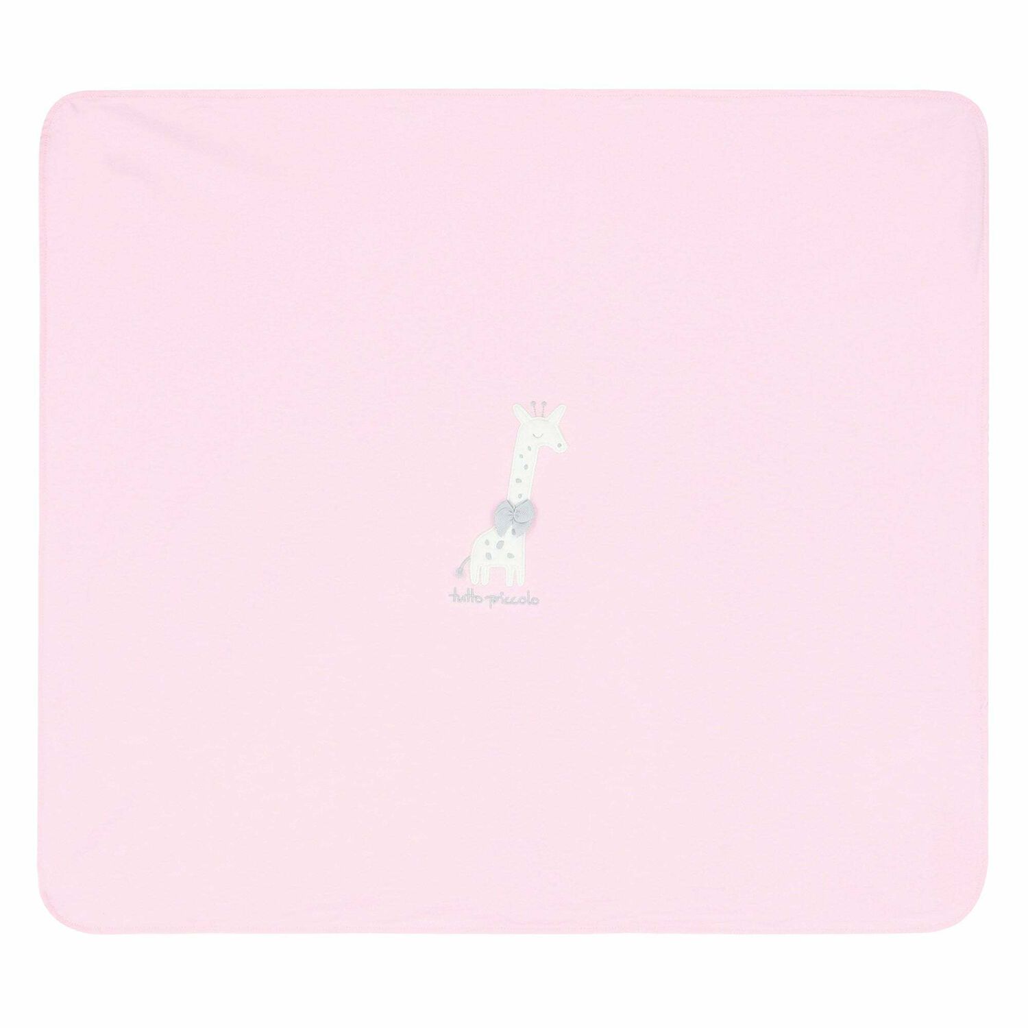 Baby Girls Pink Giraffe Logo Blanket, 1, hi-res