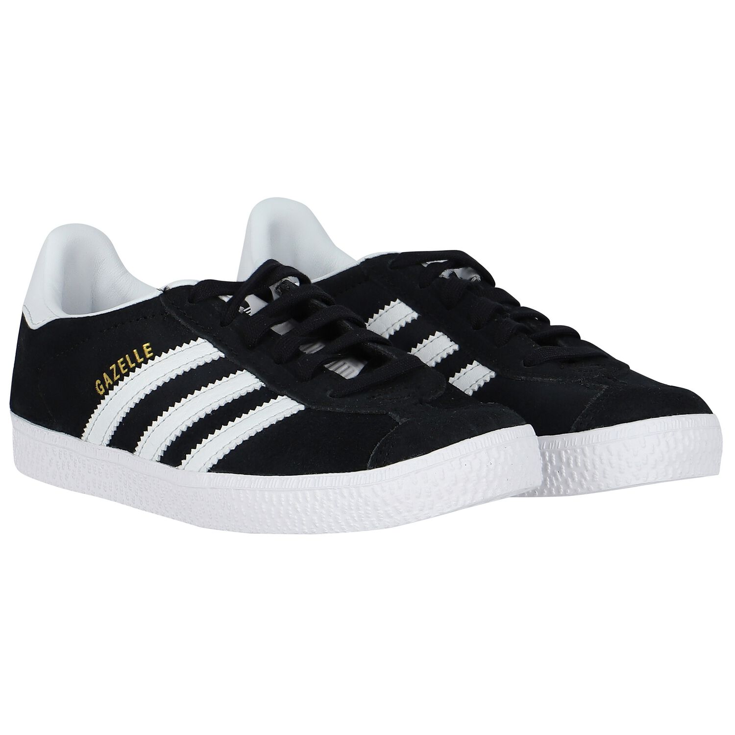 Adidas Kids Black Gazelle Trainers Junior Couture UK
