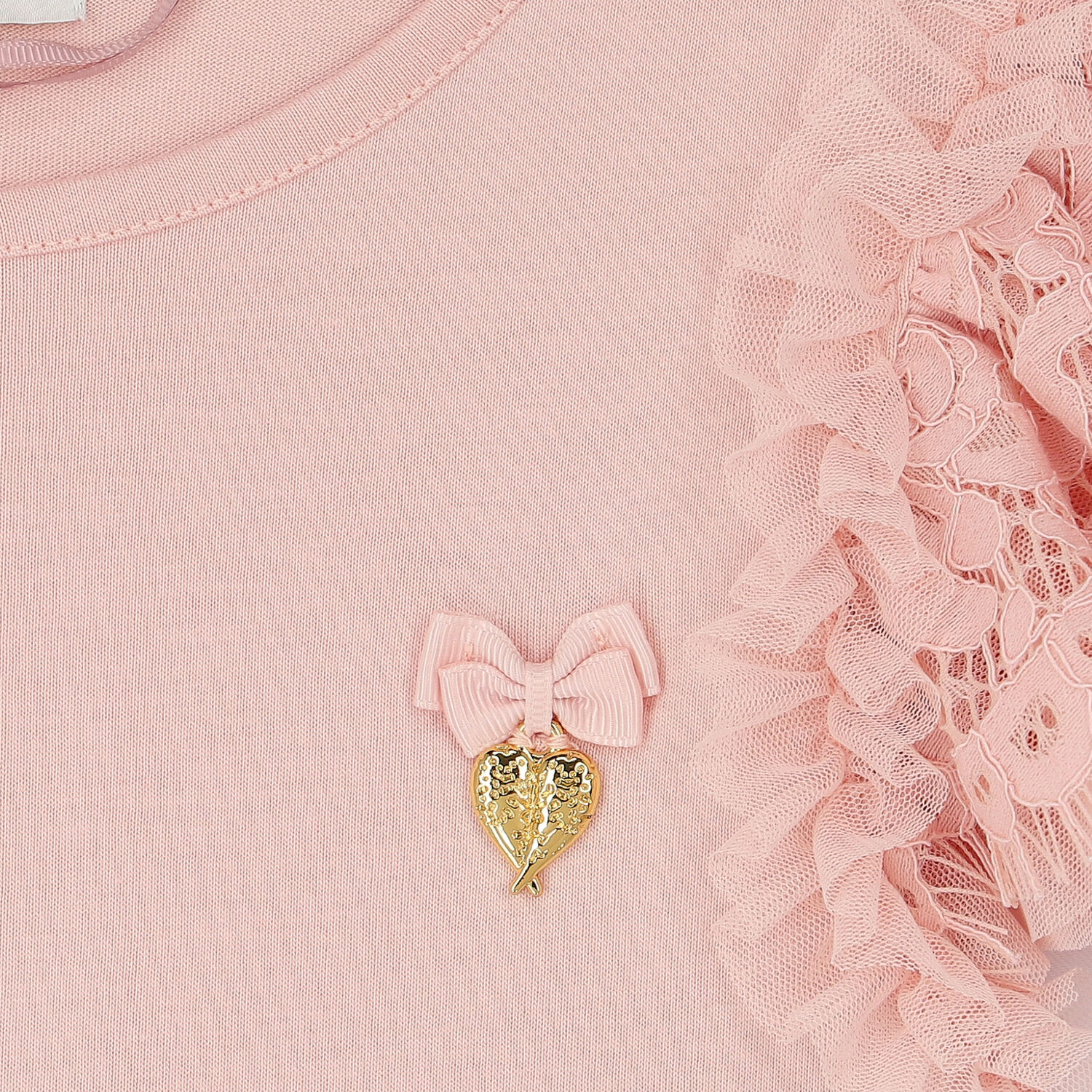 Girls Red Lace Top, 3, hi-res