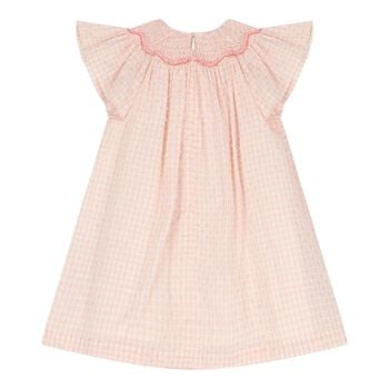 Baby Girls Pink Floral Gingham Dress