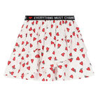 Girls Red & White Heart Skirt Set, 1, hi-res