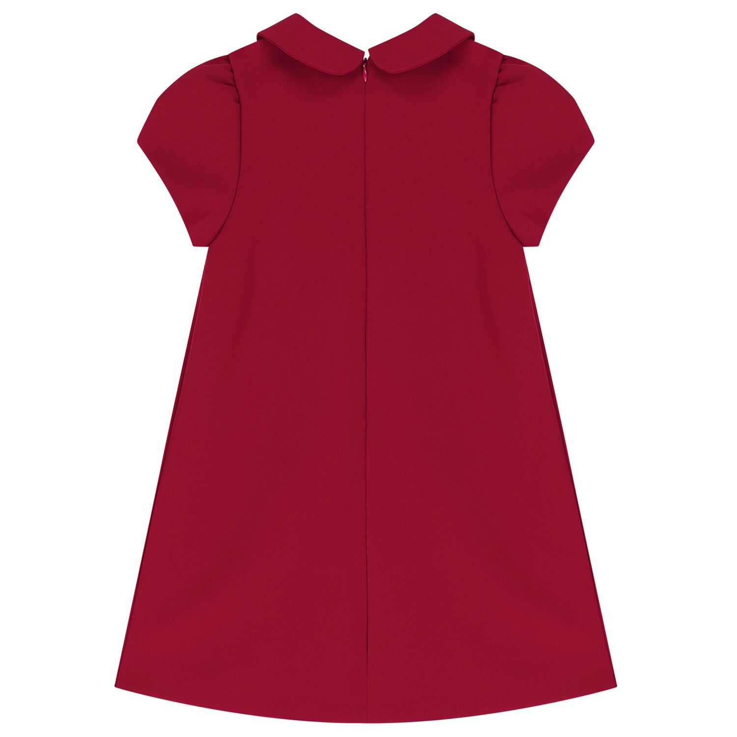Girls Burgundy Bow Dress, 2, hi-res