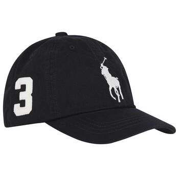 Boys Black Logo Cap