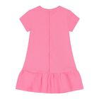 Younger Girls Pink Bag Dress, 3, hi-res