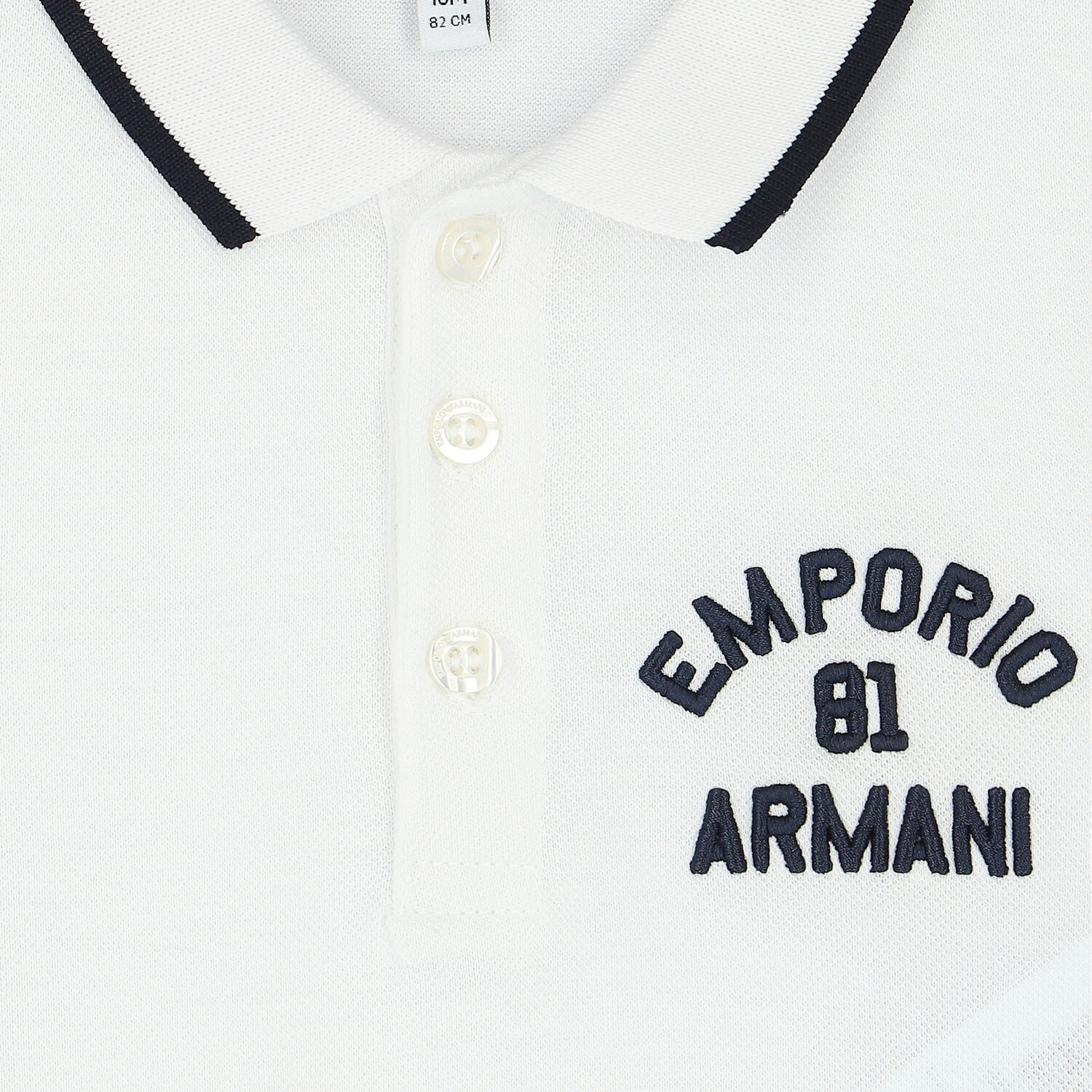 Younger Boys White Logo Polo Shirt, 1, hi-res