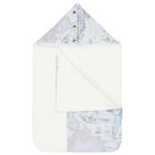 Baby Boys Blue & Grey Geo Map Baby Nest, 1, hi-res