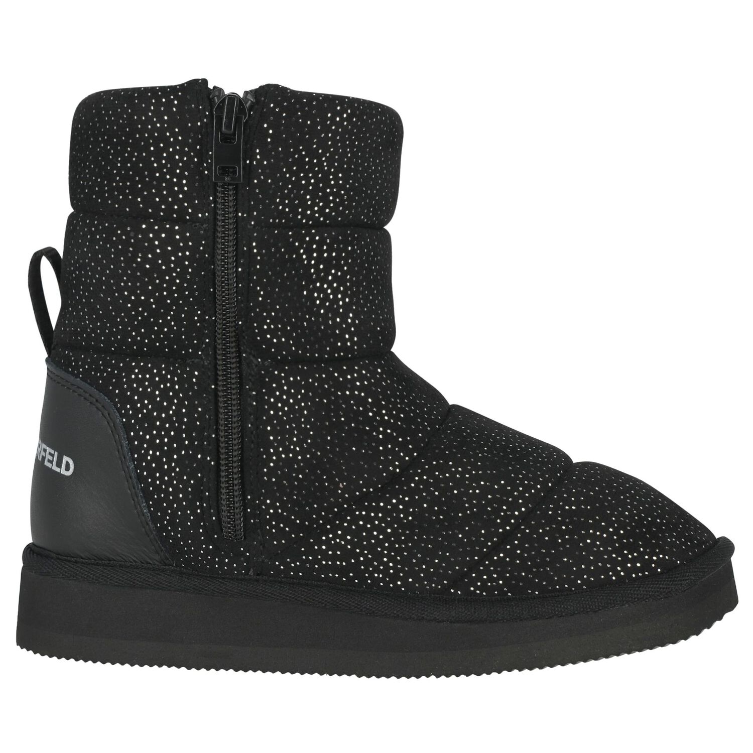 Girls Black Logo Boots, 1, hi-res