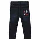 Younger Boys Navy Denim Jeans, 1, hi-res