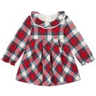 Baby Girls Red Tartan Dress, 1, hi-res