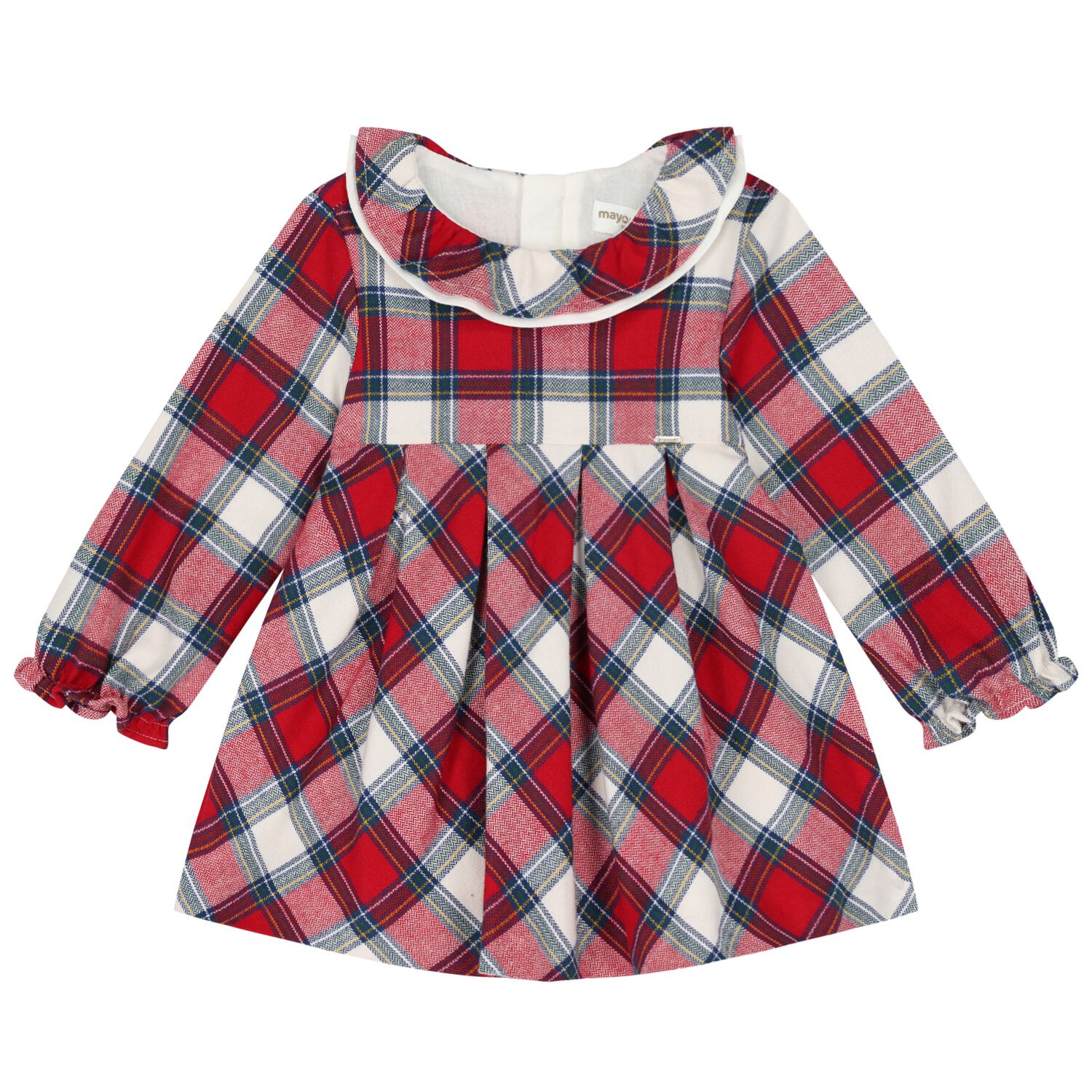 Baby Girls Red Tartan Dress, 1, hi-res image number null