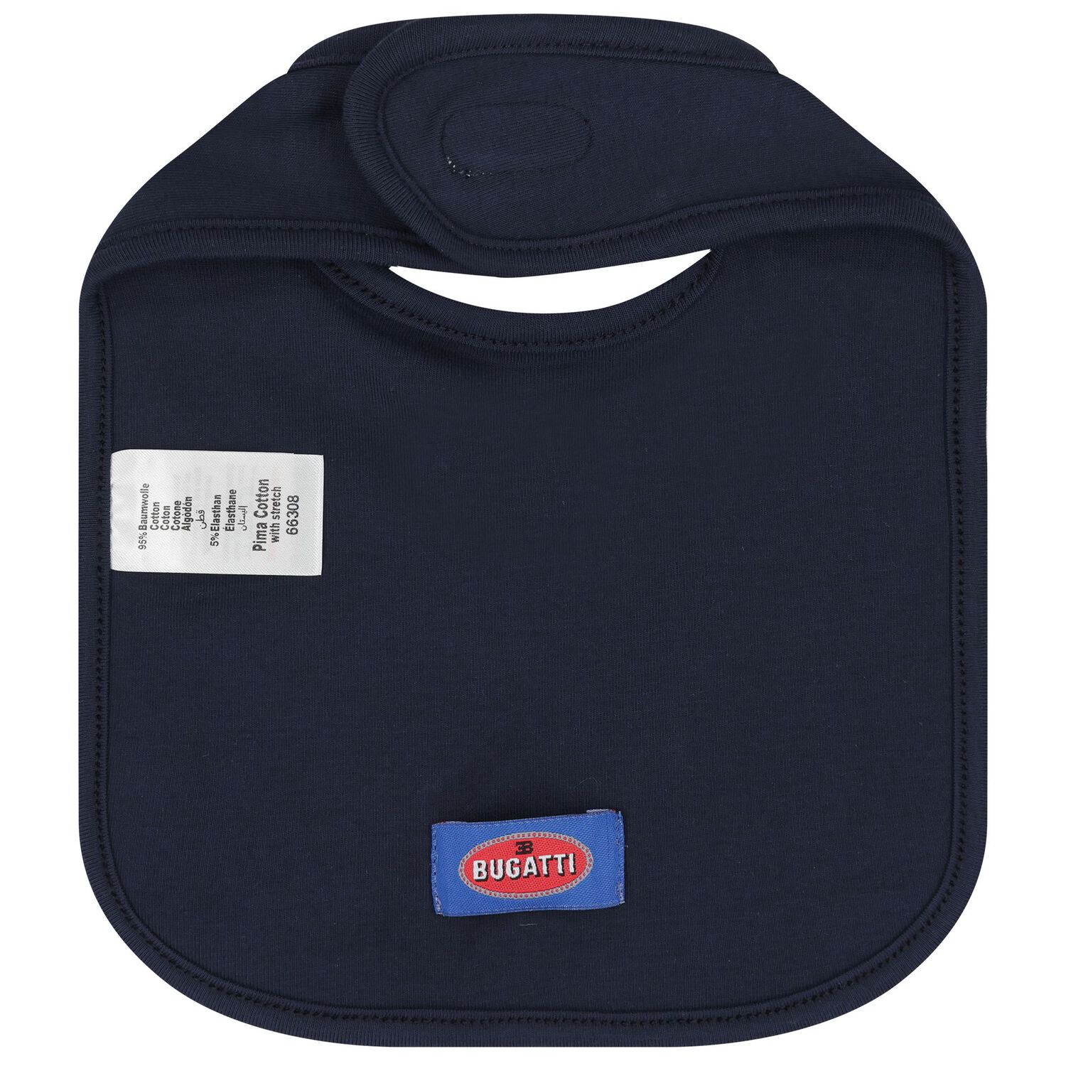 Baby Boys Navy Blue Logo Bib, 1, hi-res