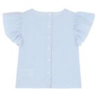 Girls Blue & White Striped Skirt Set, 1, hi-res