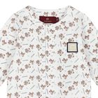 Baby Boys White & Beige Logo Babygrow, 1, hi-res