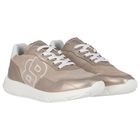 Girls Gold Logo Trainers, 1, hi-res