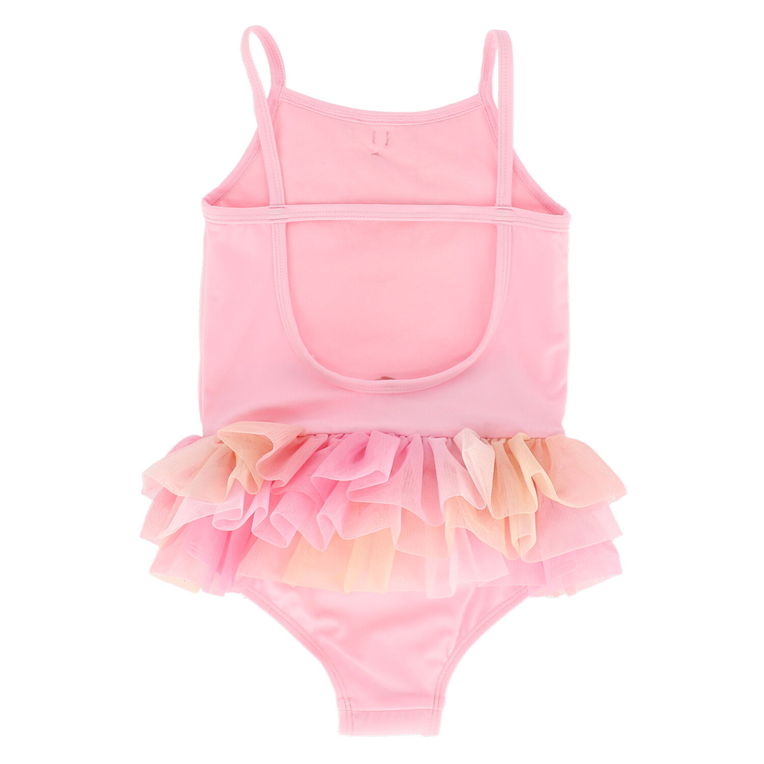 Girls Pink Tulle Swimsuit, 1, hi-res