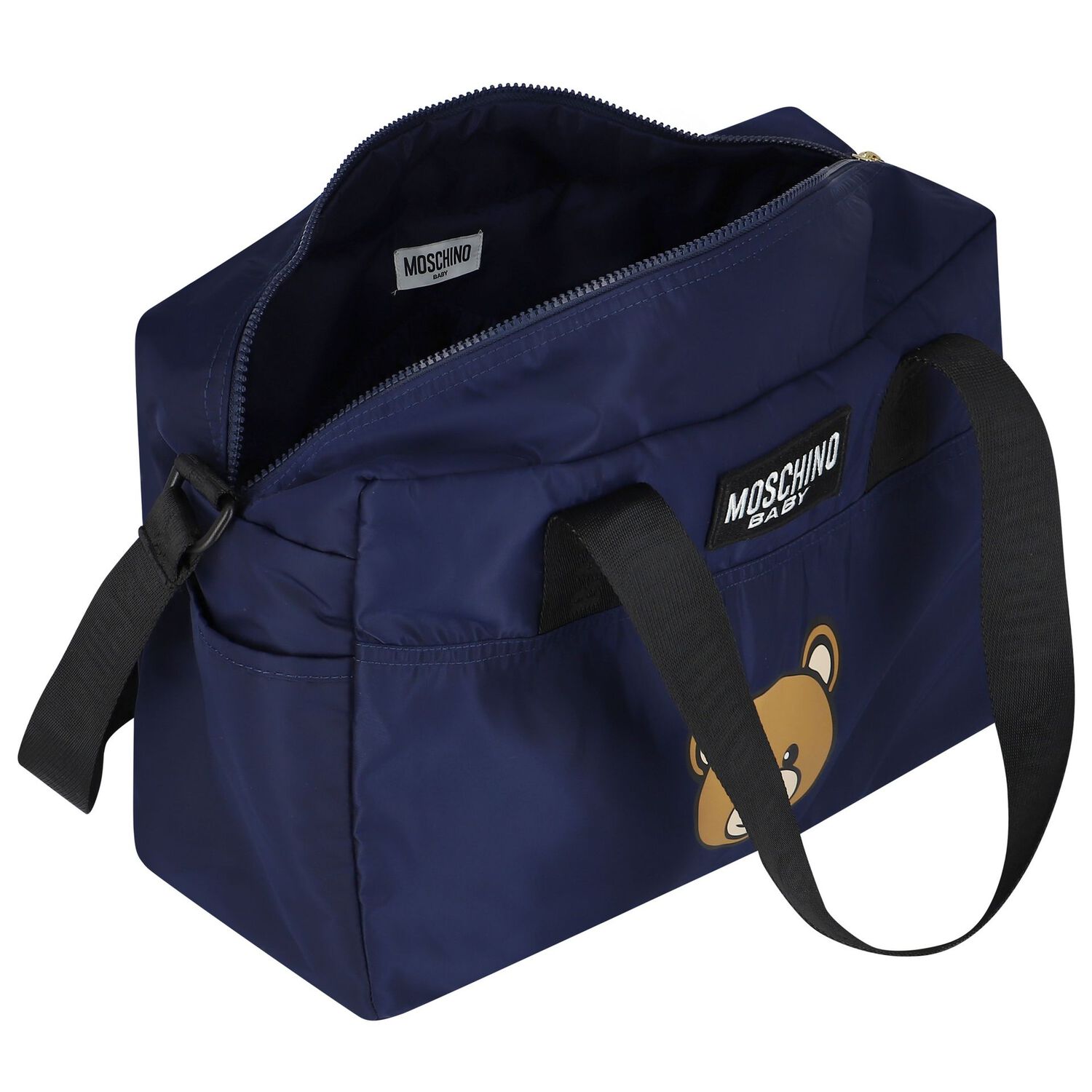 Navy Blue Teddy Bear Logo Baby Changing Bag, 1, hi-res image number null