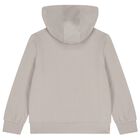 Boys Beige Logo Hooded Top, 3, hi-res